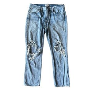 Agolde 29 High Rise Distressed Blue Denim Jeans